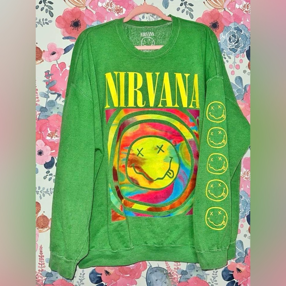 Urban Outfitters Green Nirvana Sweatshirt